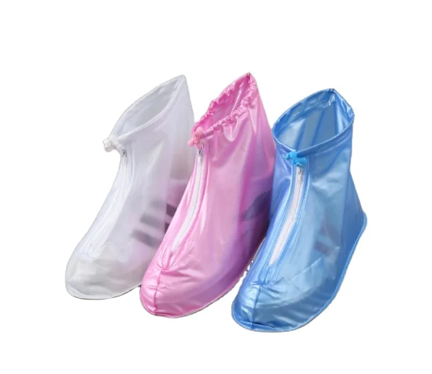 PVC waterproof plastic shoe covers can be reused non-slip shoe covers