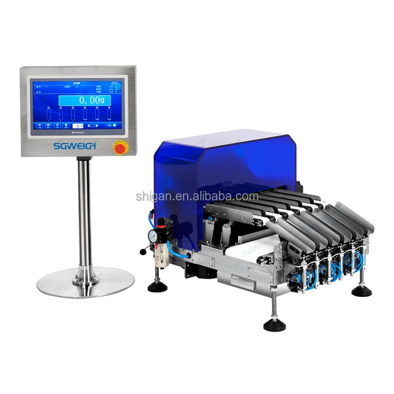High accuracy automatic 6 line check weigher for 6 line packing machine