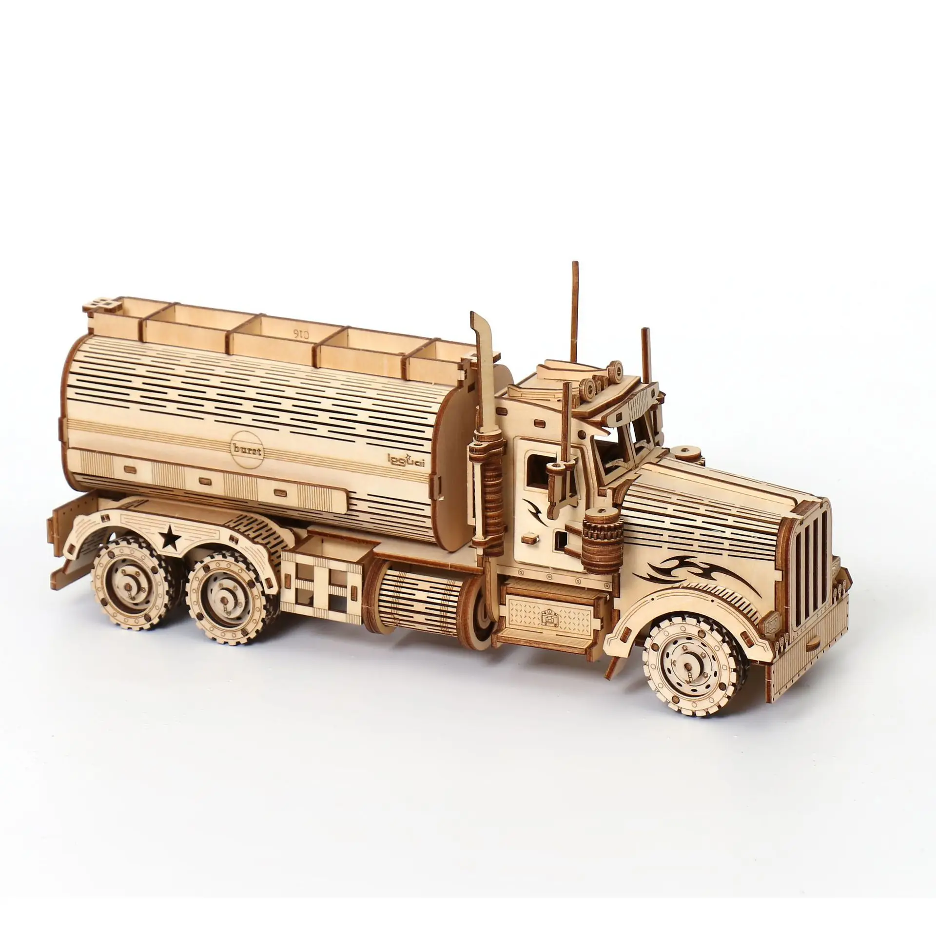New 3D Wooden Puzzle Fuel Tank Car Big Size Jigsaw Puzzle Craft Wood Model
