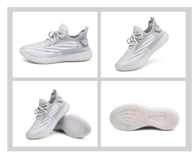 Original Quality Custom Brand Logo Reflective  350 V2 Men Sports Shoes Running Sneakers Women