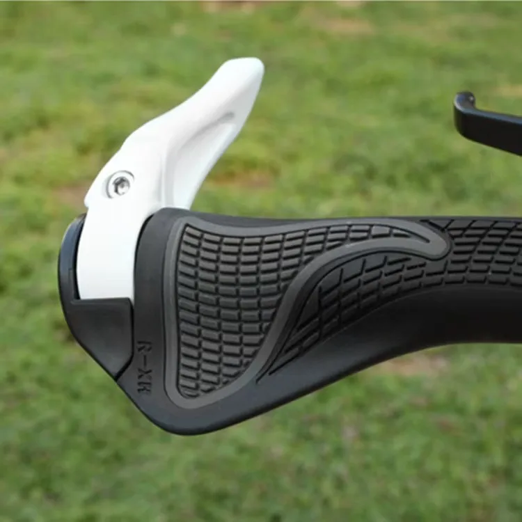 Mountain Bike Handle bar grip soft shock absorption MTB grip rubber aluminum alloy lock ring Folding bicycle handle cover