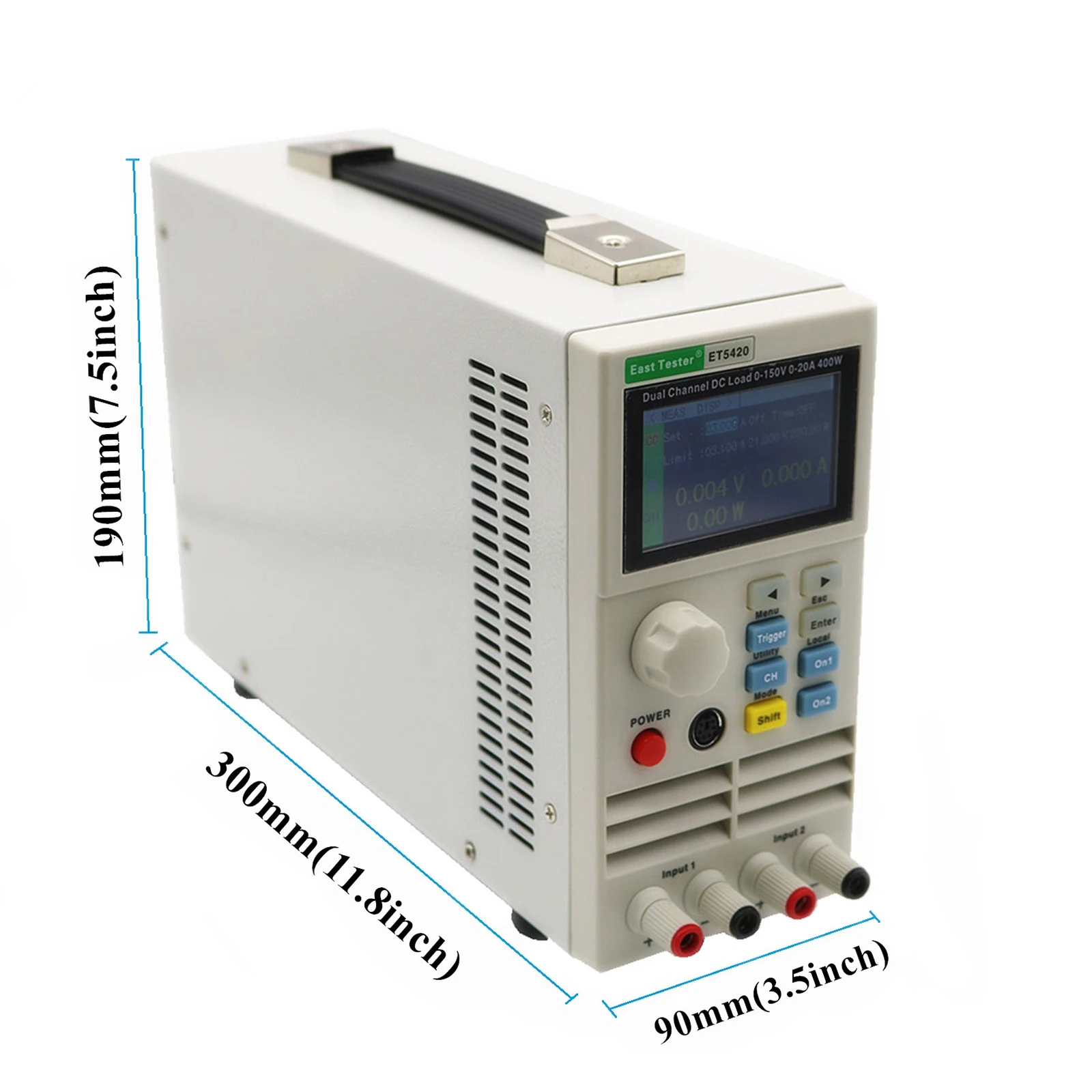 ET5420 высокой точности программируемая электронная нагрузка постоянного тока двойной канал электронный нагрузочный модуль Load тестер с 2 8 TFT