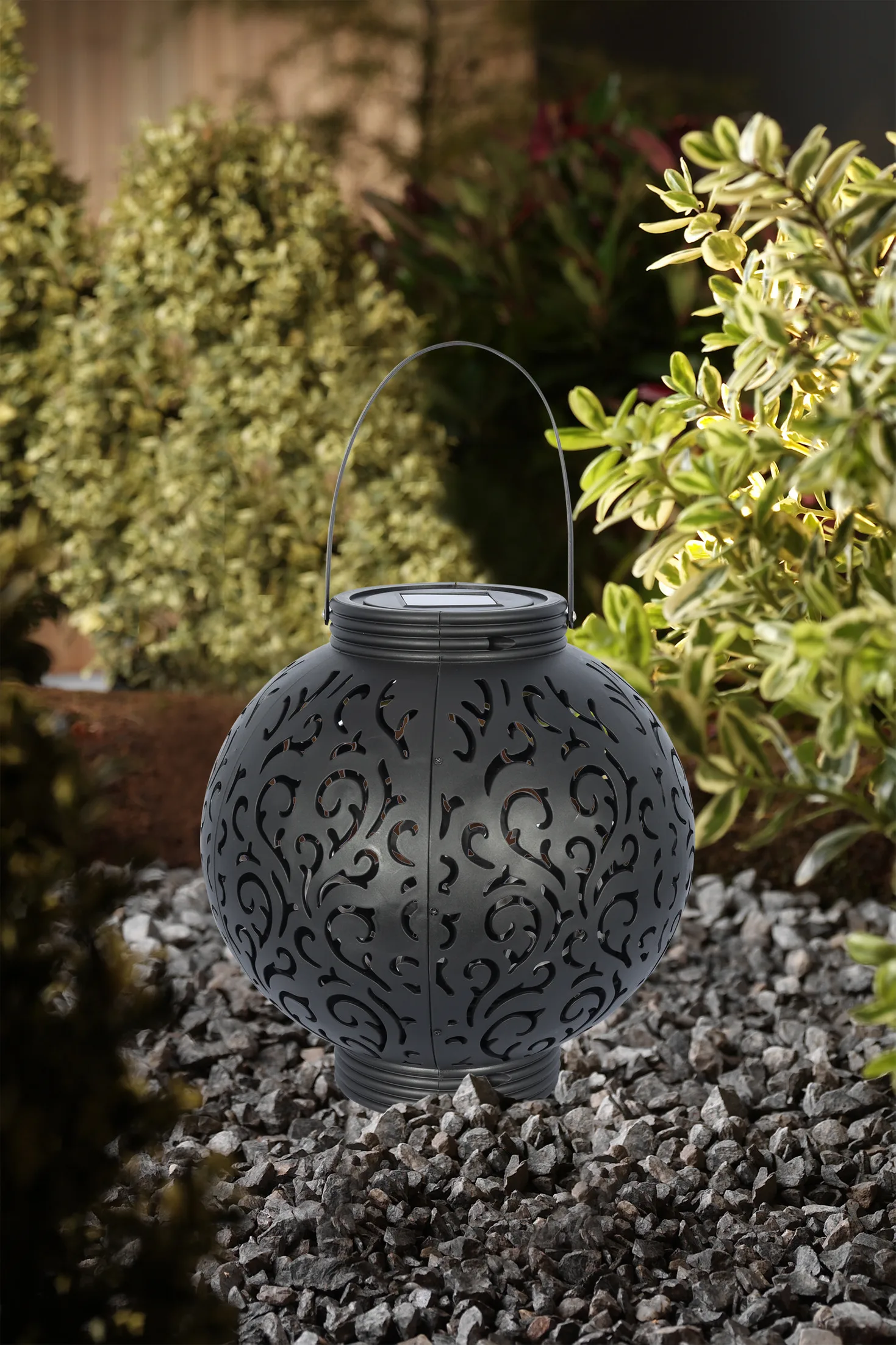 Amazon хорошо продаваемый Солнечный фонарь, подвесные садовые наружные светильники, металлическая Водонепроницаемая светодиодная настольная лампа, декоративная