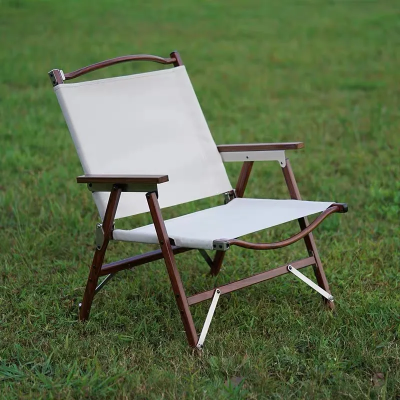 Onwaysports lightweight camping chair outdoor picnic retro wood pattern folding chair
