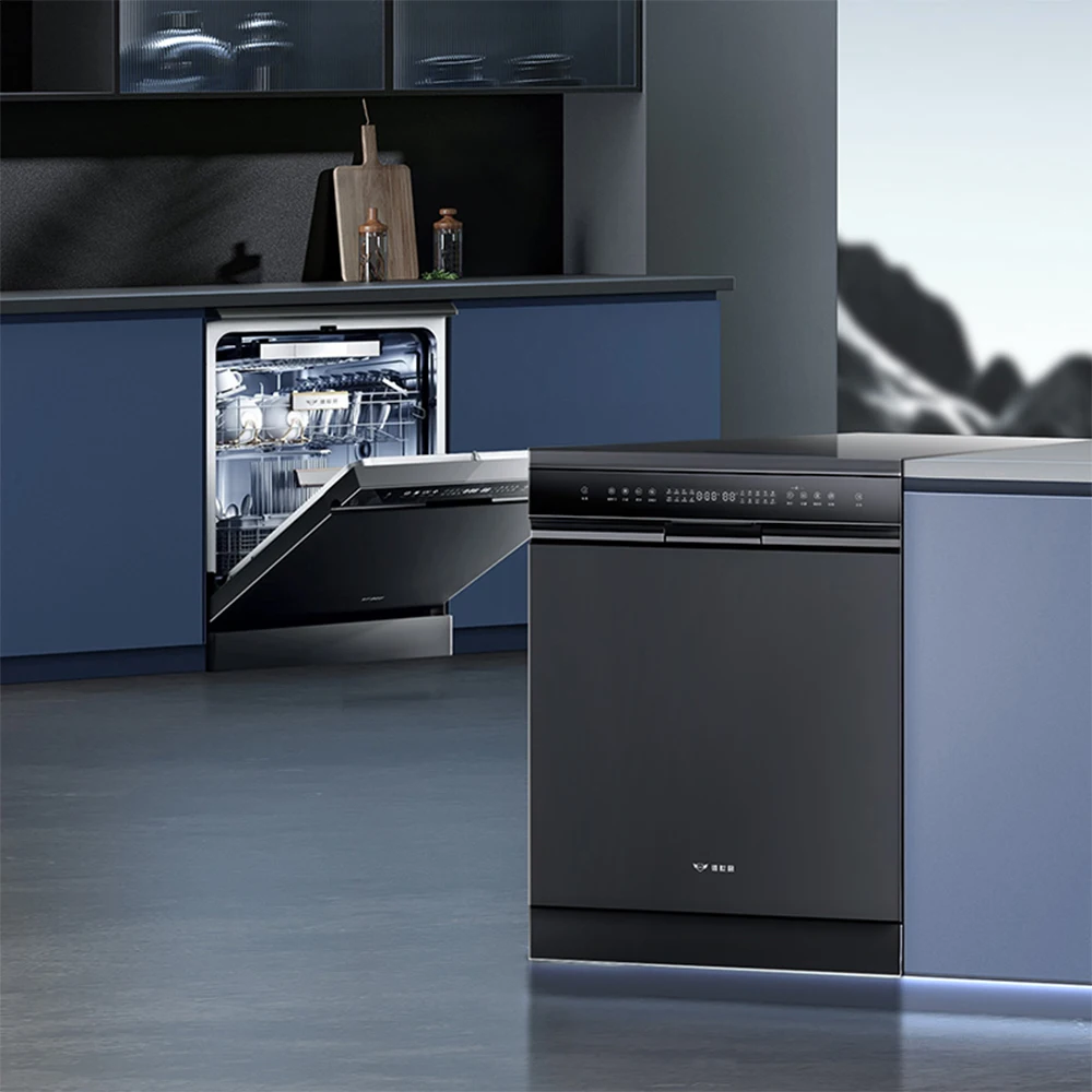 220V Fully Automatic 6 Programs Multi Functional Built in Electric Convenient Kitchen Dishwasher 17 Sets