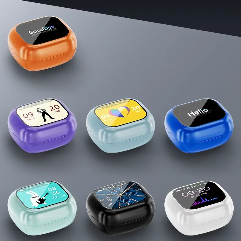 Высококачественные WT-7 наушники Tws спортивные шумоподавляющие с цветным сенсорным экраном водонепроницаемые беспроводные