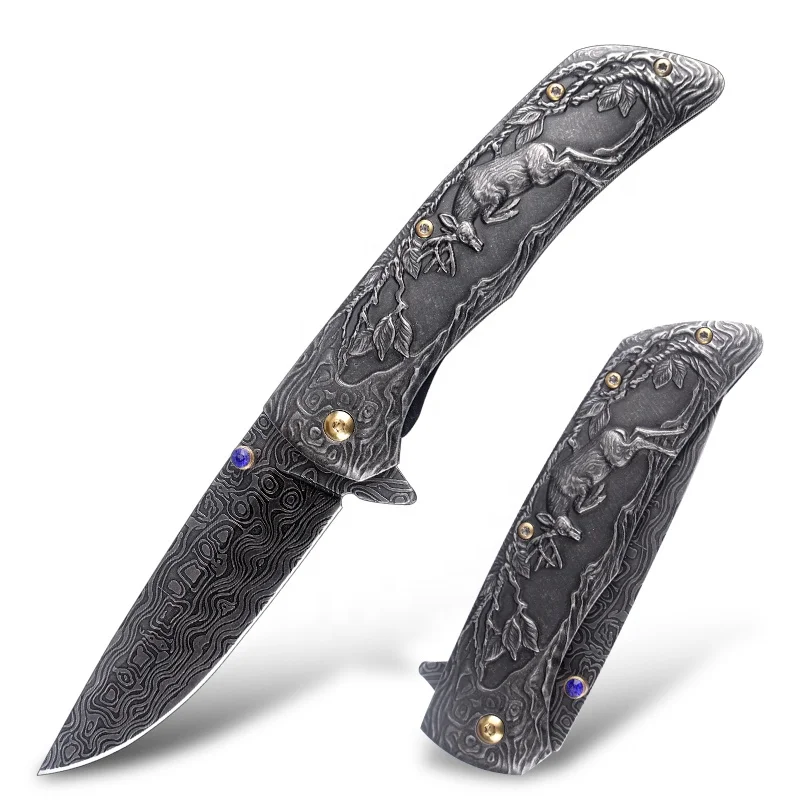 Outdoor Jackknife stainless steel foldingportable camping survival knife high hardness field survival knife