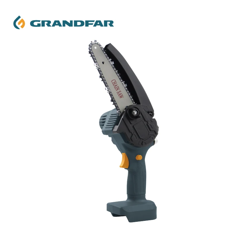 GRANDFAR Hot sale OEM 4/6 inch Battery lithium hand Chain saw Fruit tree saw Portable Cordless Mini electric Chainsaw