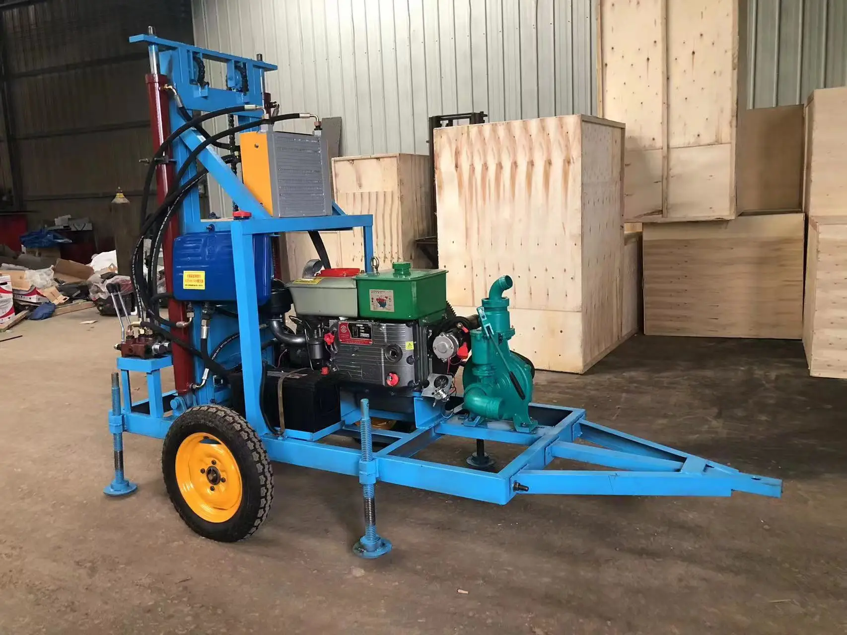 Factory Wholesale 200 M Small Water Well Drilling Machine Man Portable Borehole Tripod Down-the-hole Drill Rig