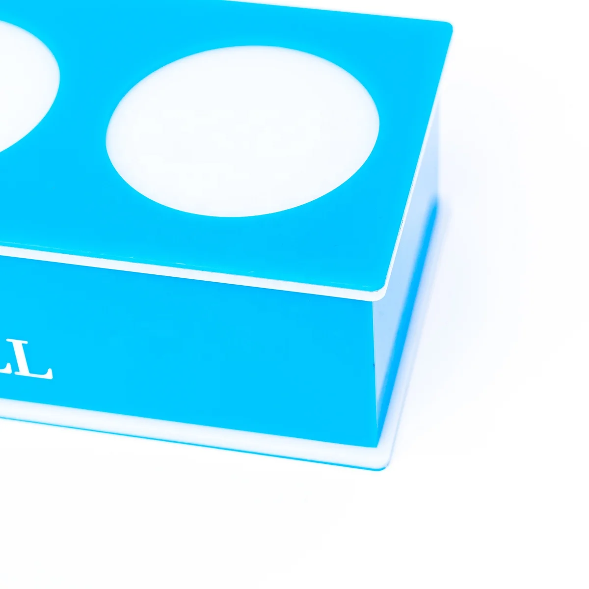 Table Top 3 Bottles Vodka Led Light Luminous Plastic Acrylic Wine Box Display Rack