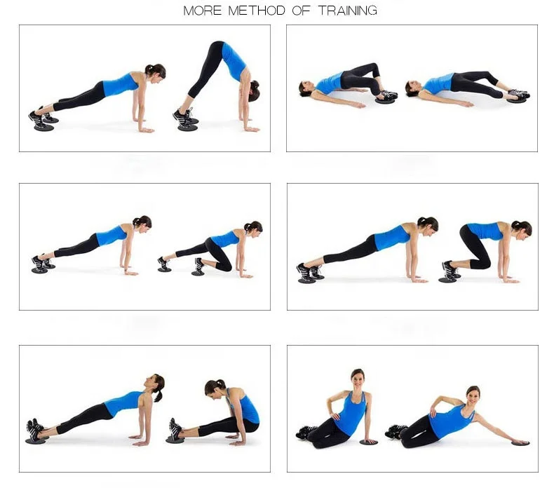 Wholesale Factory Gym Equipment  Fitness Body Building Exercise 2 Pack Fitness ABS Exercise Sliding Core Slider