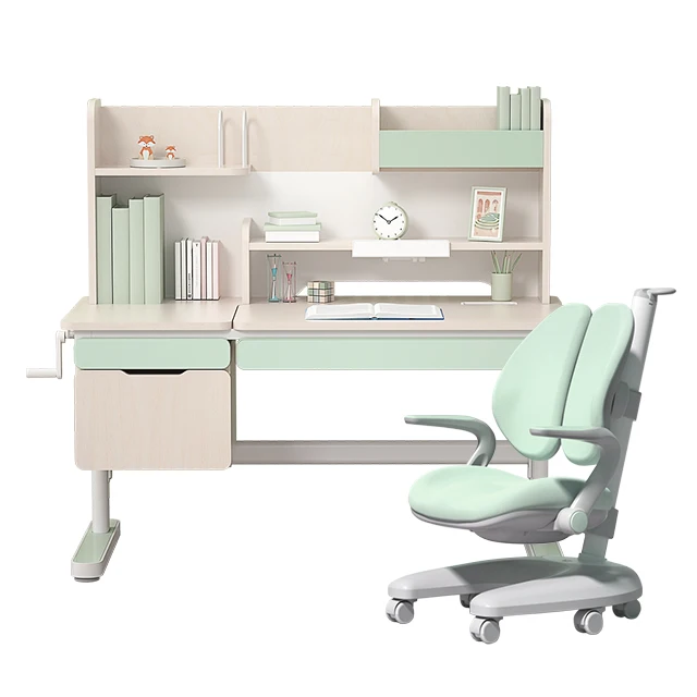 
Kid furniture children study tables kids study desk and ergonomic chair set for kids 