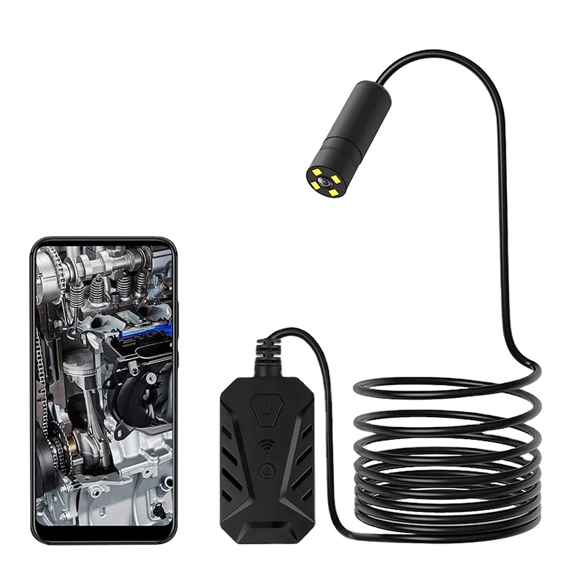 5.0MP WiFi Autofocus Endoscope 14mm Semi-Rigid Snake Camera 2560*1920 HD Wireless Inspection Camerafor Android & iOS iPhone 10m