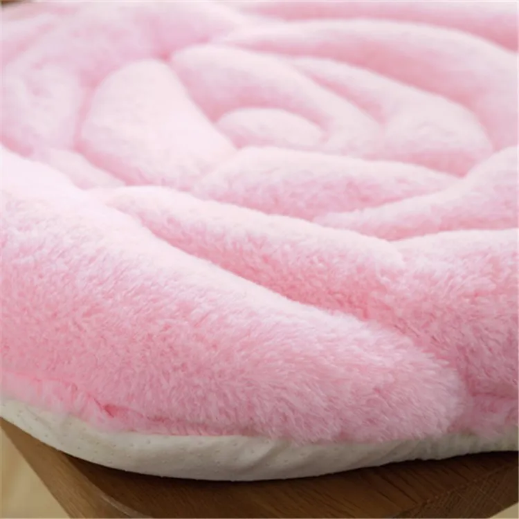 Home Super Soft Velvet Chair Flower Cushion Floor Seat Cushions Anti Slip Bottom Warm Playroom Pads for Kids Adults
