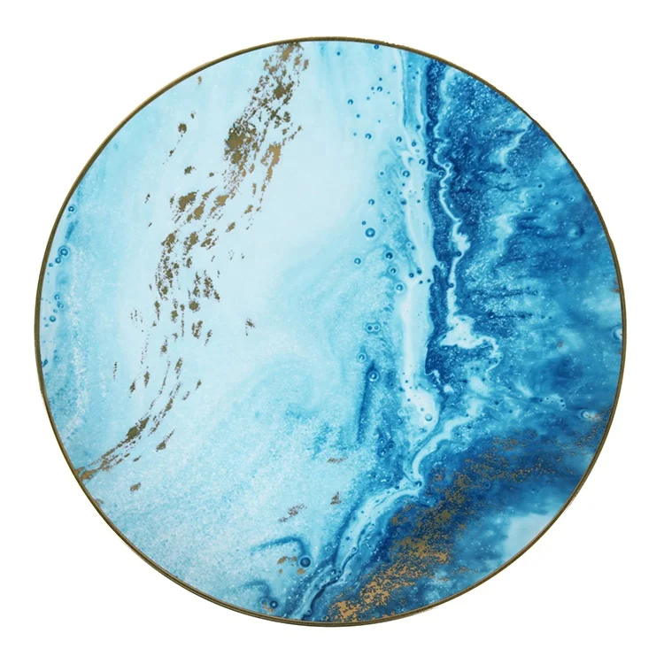 Chinese Style Reusable Ceramics Porcelain Coffee Tea Cup with Saucer English Blue Teapot Sets