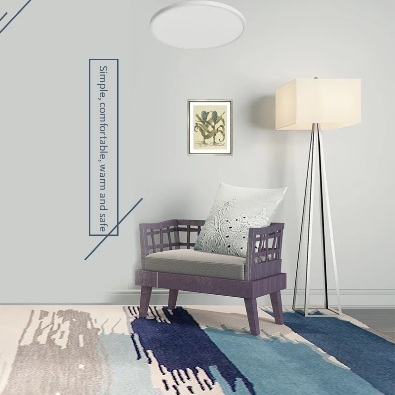 Современное украшение для дома пластиковая круглая подвесная Светодиодная панель потолочный светильник поверхностного монтажа