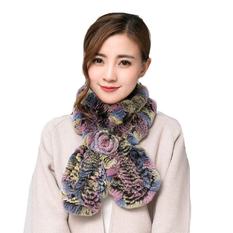 women scarf winter fur scarf real rex rabbit fur korea muffler scarf ladies mufflers