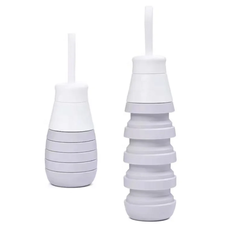 500ML Outdoor Sports Fitness Water Bottle Portable Folding Water Bottle Creative Silicone Folding Cup