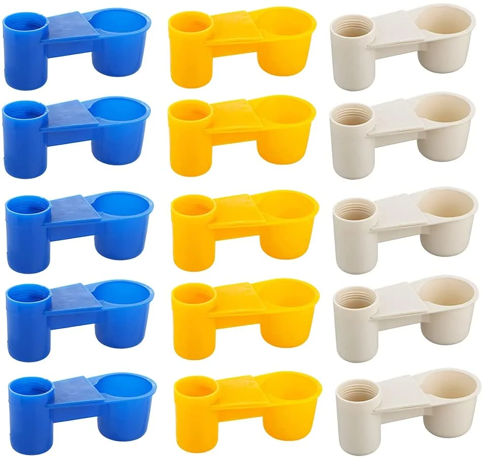 Animal Plastic Blue Color Bird Water Bottle Pet Pigeon Quail Water Feeder Bird Double Drinker Cup  PH-54