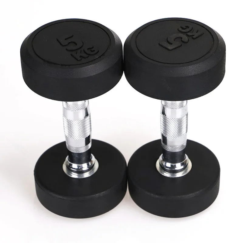 Оптовая продажа от производителя, коммерческое оборудование для спортзала, 7,5 кг, круглая гантеля со стальным резиновым покрытием