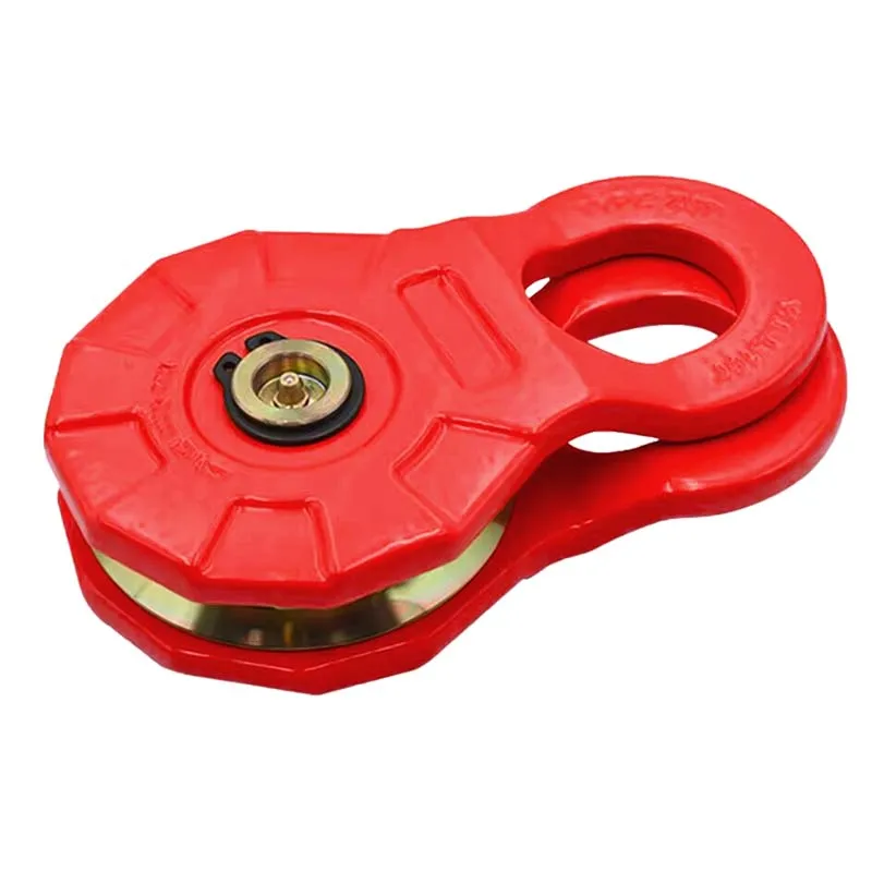 Heavy Duty Recovery Winch Snatch Block Pulley  for synthetic rope and steel cable winch line