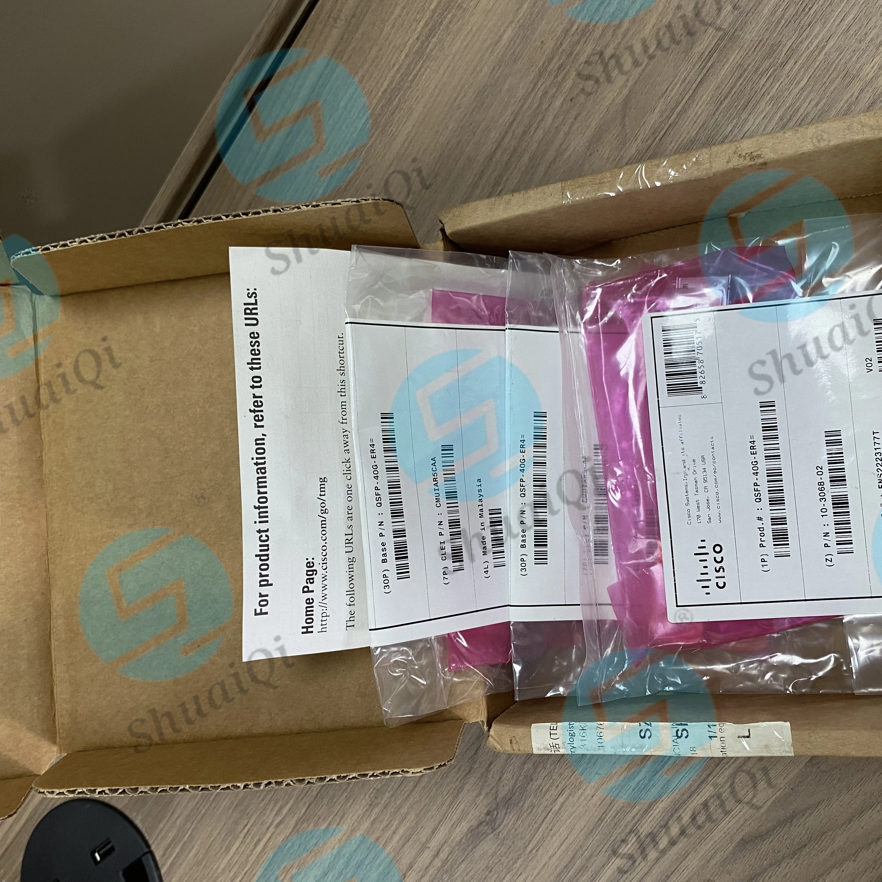 CiscoQSFP-40G-ER4= Ready to ship 40 Gigabit Optical Module Transceiver Module LC 40KM Original New