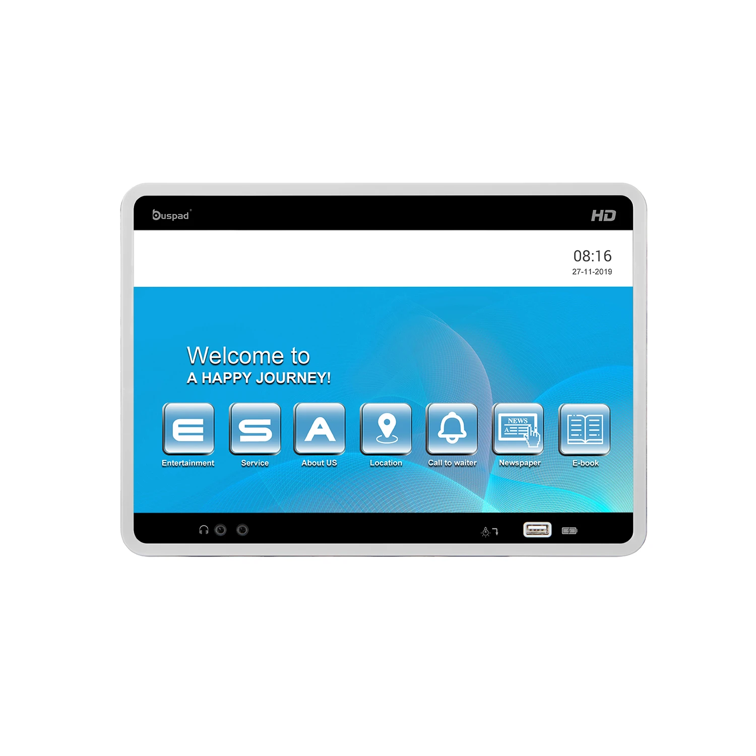 13.3 Inch Tablet Android Monitor for Bus back seat multi media player Bus pad VOD system