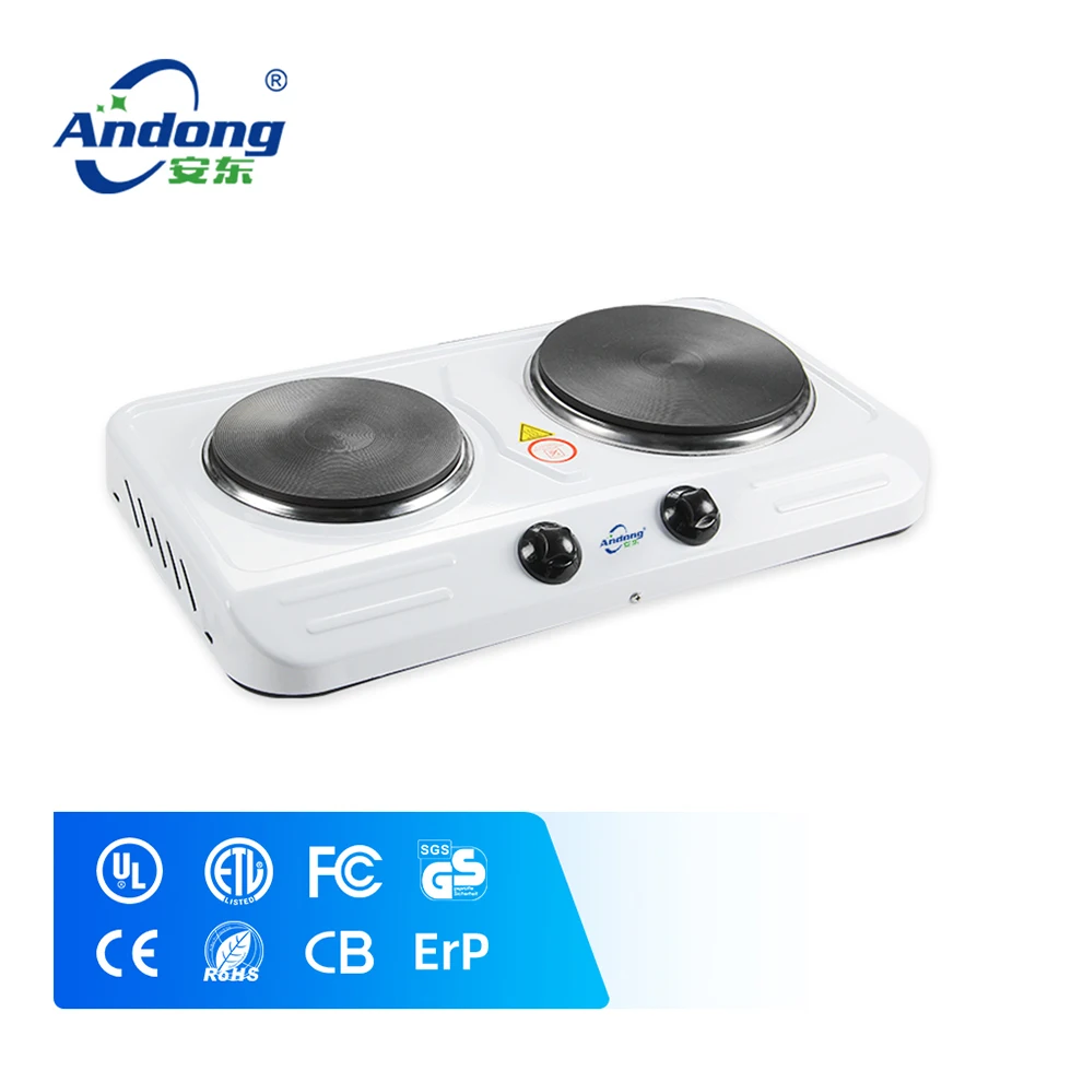 Andong Высокое качество 2000 Вт портативный твердый конфорки 2 горелки электрическая плита