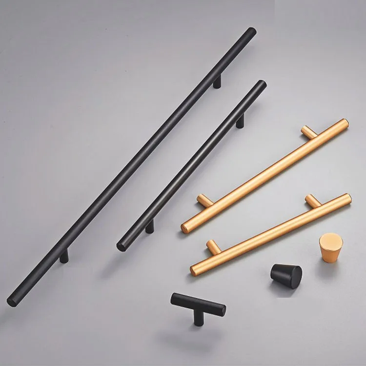 Modern Matte Black T Bar Aluminum Drawer Kitchen Furniture Handles And Knobs,Furniture Aluminum Handle