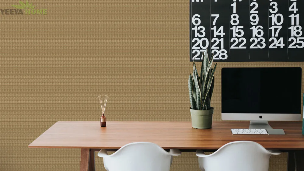 Natural Material Reed Grasscloth Wallpaper Textured for Home Wall Decoration