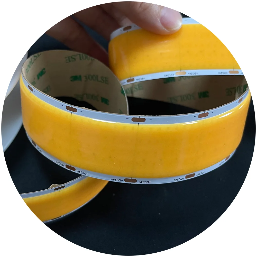 special high brightness IP20 3000k 4000k 6500k DC24V 40w/m Ra>90 120lm/w 30mm PCB cob flexible led strip light