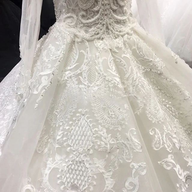 LUWEIYA бальное  ручной работы с бисером, вышитое турецкое кружево, свадебная одежда, белые свадебные женские платья, свад