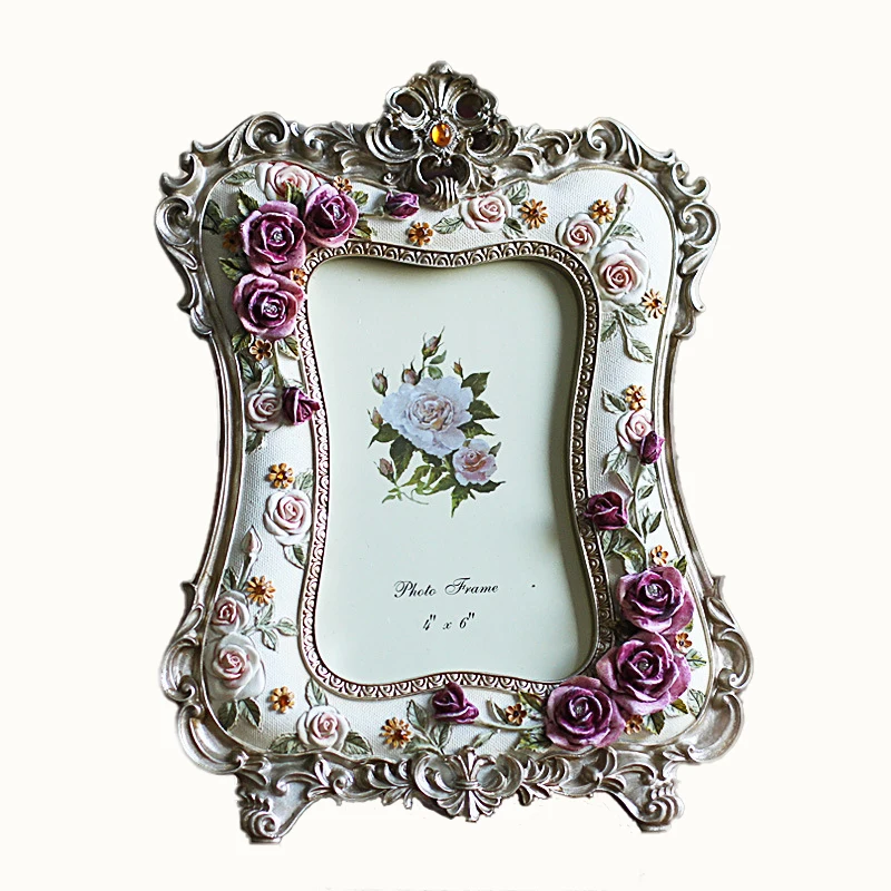 
Rose resin retro craft wedding gift photo creative photo frame 