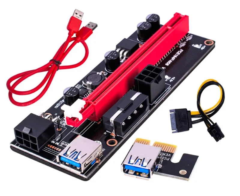  Недорогой Райзер 009s PCI-E Экспресс-Кабель 1X до 16X графический удлинитель Ethernet ETH Майнер адаптер карта 60 см