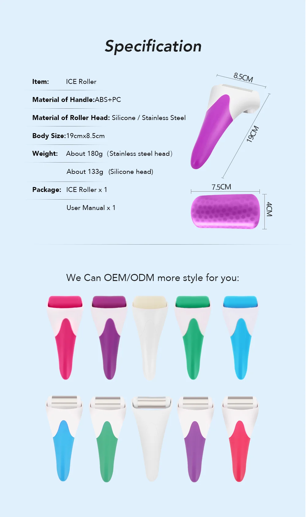 M2205 Micro Meedle Therapy 7 in 1 Derma Roller Set For Lip Eye Face Body Massage Roller Stamp Pen Ice Jade Roller Kit