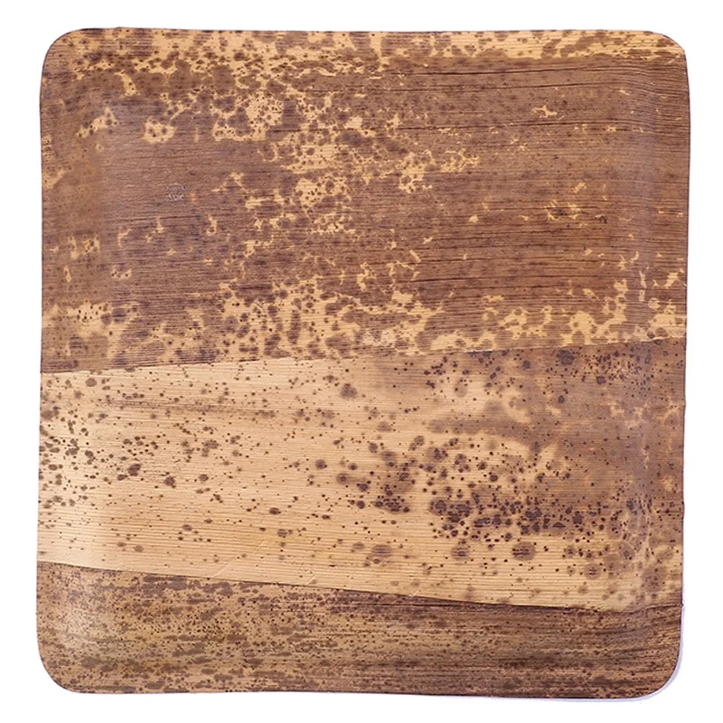 Disposable natural areca palm leaf plate bowl tray and banana leaf plates cutlery palm leaf tableware