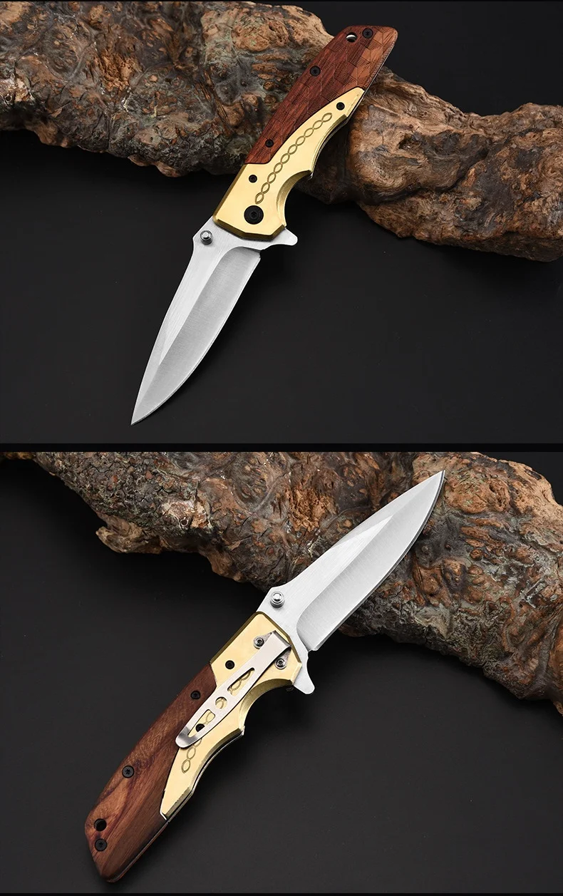 High quality folding multifunctional tactical protecting hunting knife