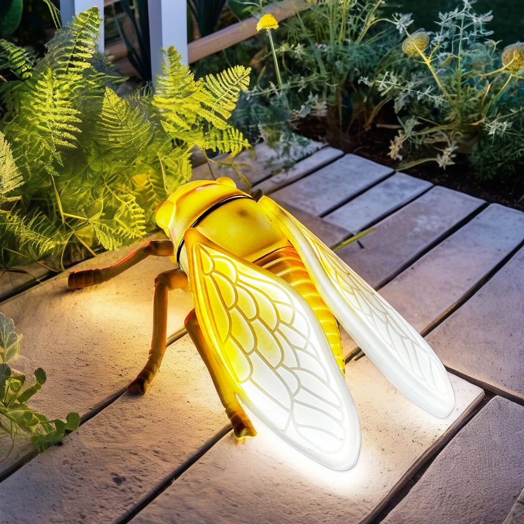 IP65 Decorative lighting insect outdoor waterproof led simulation cicada for decor light tree trunk