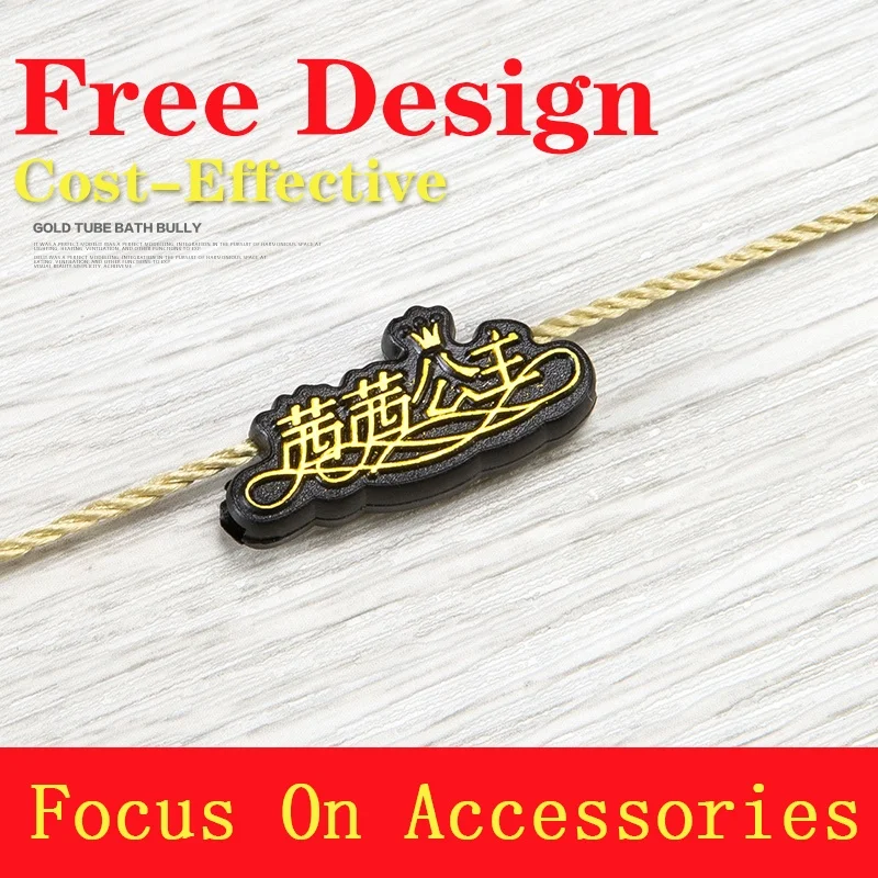 Customized design of clothing accessories clothes lanyard printed pattern marks  plastic tags