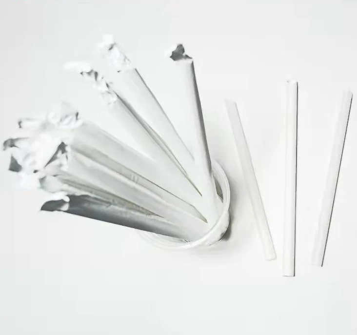 Custom Logo 100% Biodegradable Folding PLA  Polylactic acid material drinking straw with individual wrapped