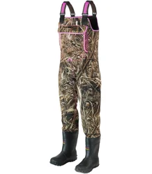 Women 100% Waterproof Pink Color Neoprene Hunting Chest Waders