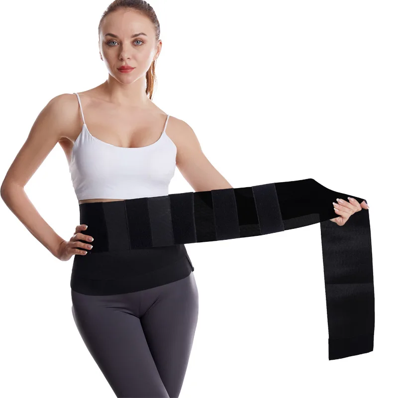 Custom 13cm Width Bandage Elastic Waist Belts Plus Size Woman Body Shaper Bands Slimming Stomach Trimmer Wrap Waist Trainer Belt