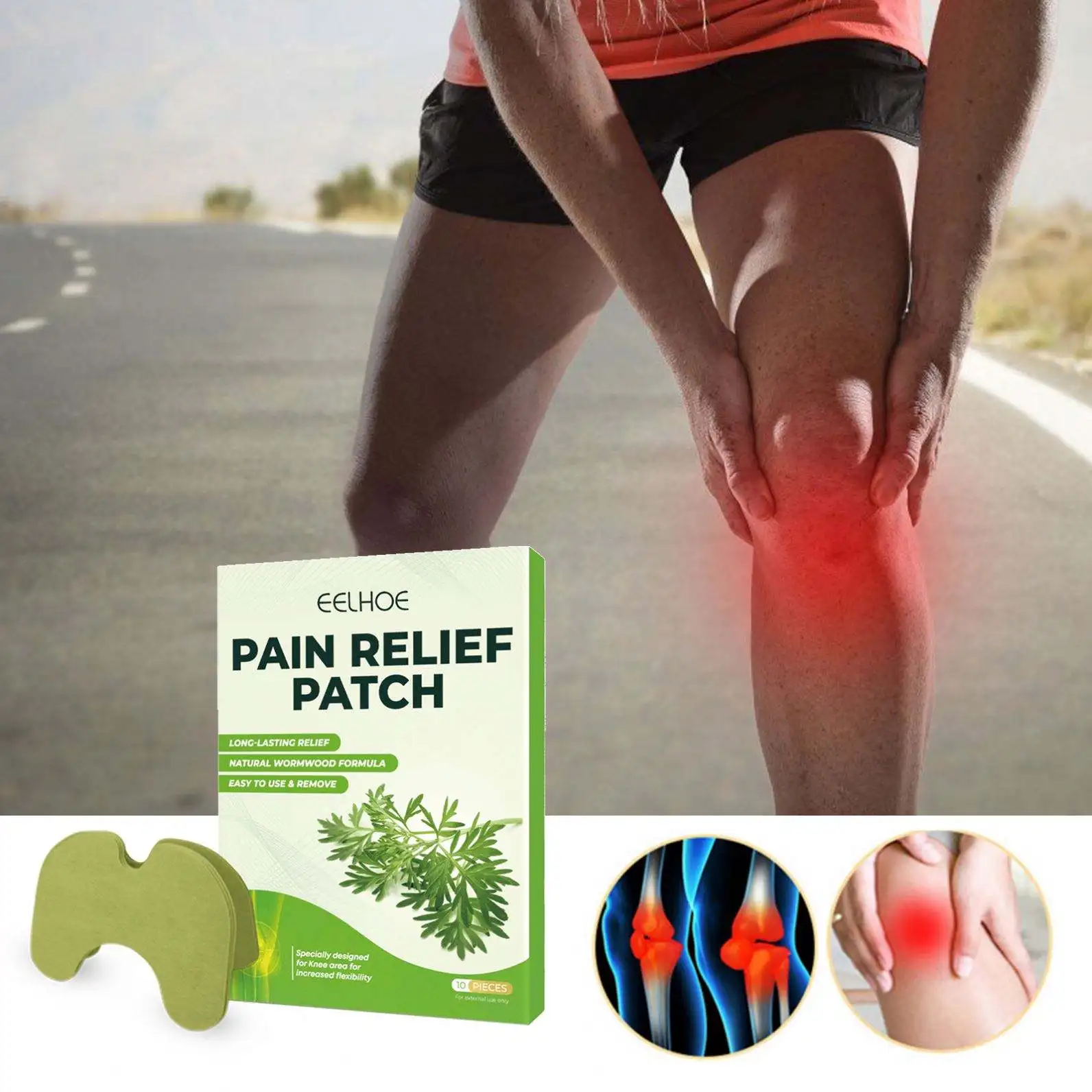 Trending Products 2023 Wormwood Pain Relief Patch To Relieve Joint Lumbar Vertebra Cervical Knee Leg Bone Pain Health Care Patch