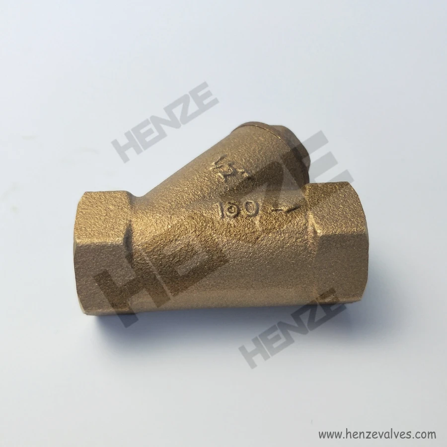 BSP NPT Бронзовый резьбовой Y-образный фильтр B62 C83600