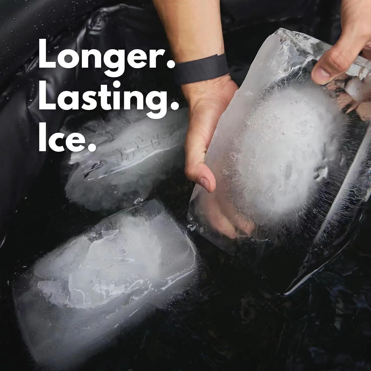 Wholesale Foldable Ice cube tray Freezer bath Silicone Folding Ice Cube Mould with Lid