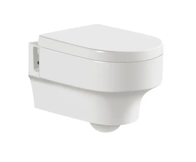 Suspended Wc Matte Black Color P Trap Ceramic Water Closet Bathroom Rimless Wall Hung Toilets