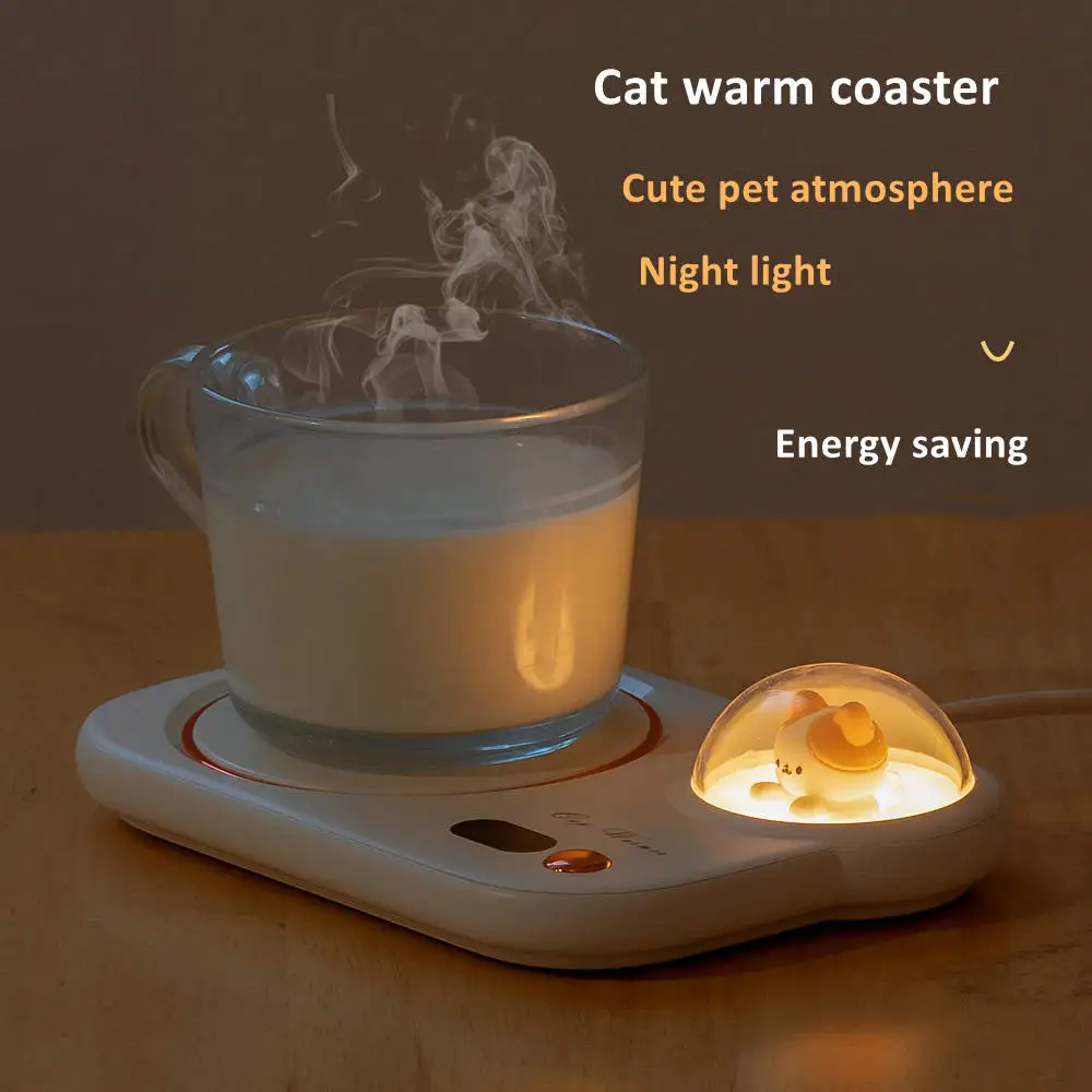 Smart Electric Beverage Coffee Mug Cup Warmer Water Thermostat Coaster Desktop Heating Plate