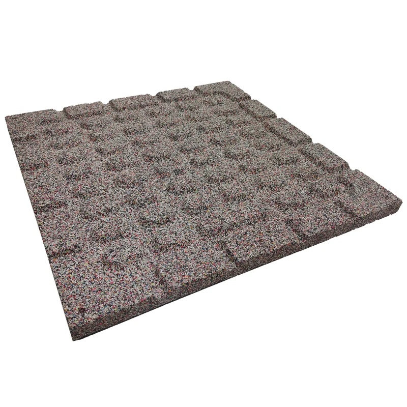 Water-Proof Easy to Clean Rubber Flooring Tiles GYM Rubber Mats Grey Color 10MM 15MM 20MM