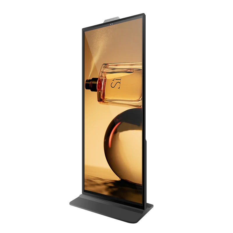 32-86 Inch Floor Stand Ultra Narrow Advertising LCD Display Android Window 4K Touch Screen Kiosk With Camera Printer