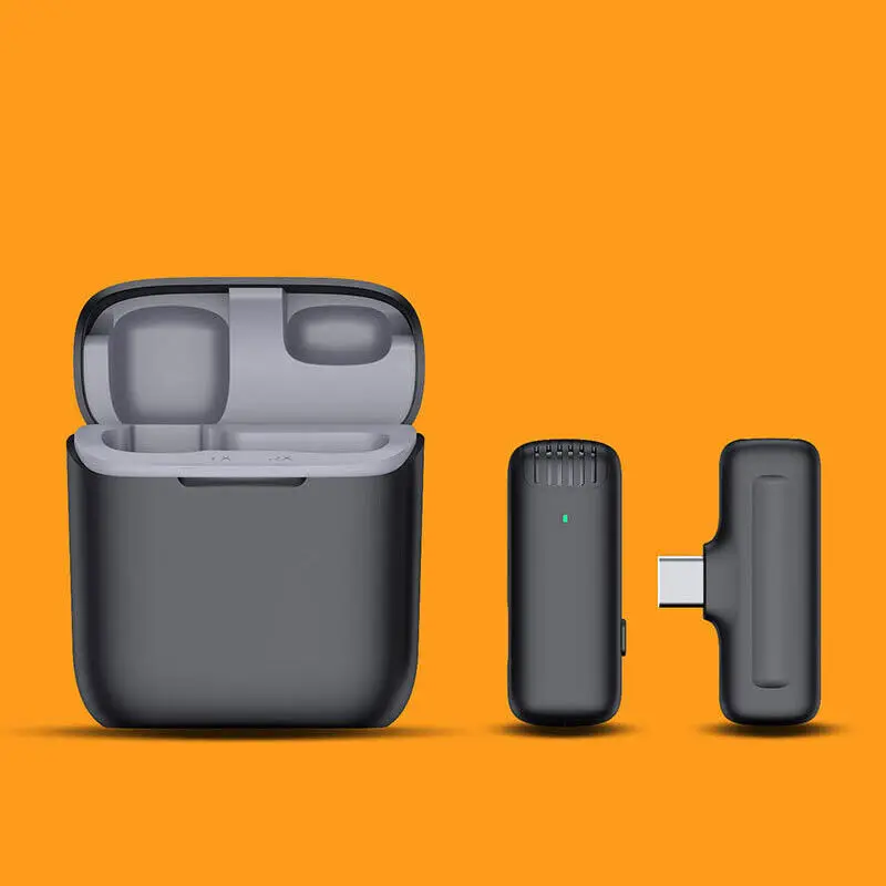 J11 Wireless Lavalier Microphone Noise Reduction Outdoor Live Radio Wireless Microphone for iPhone/iPad Type-C Android